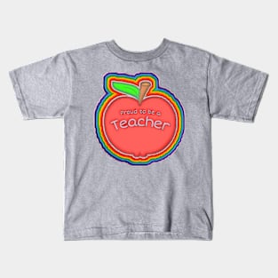 🌈🍎 Teacher Apple Kids T-Shirt